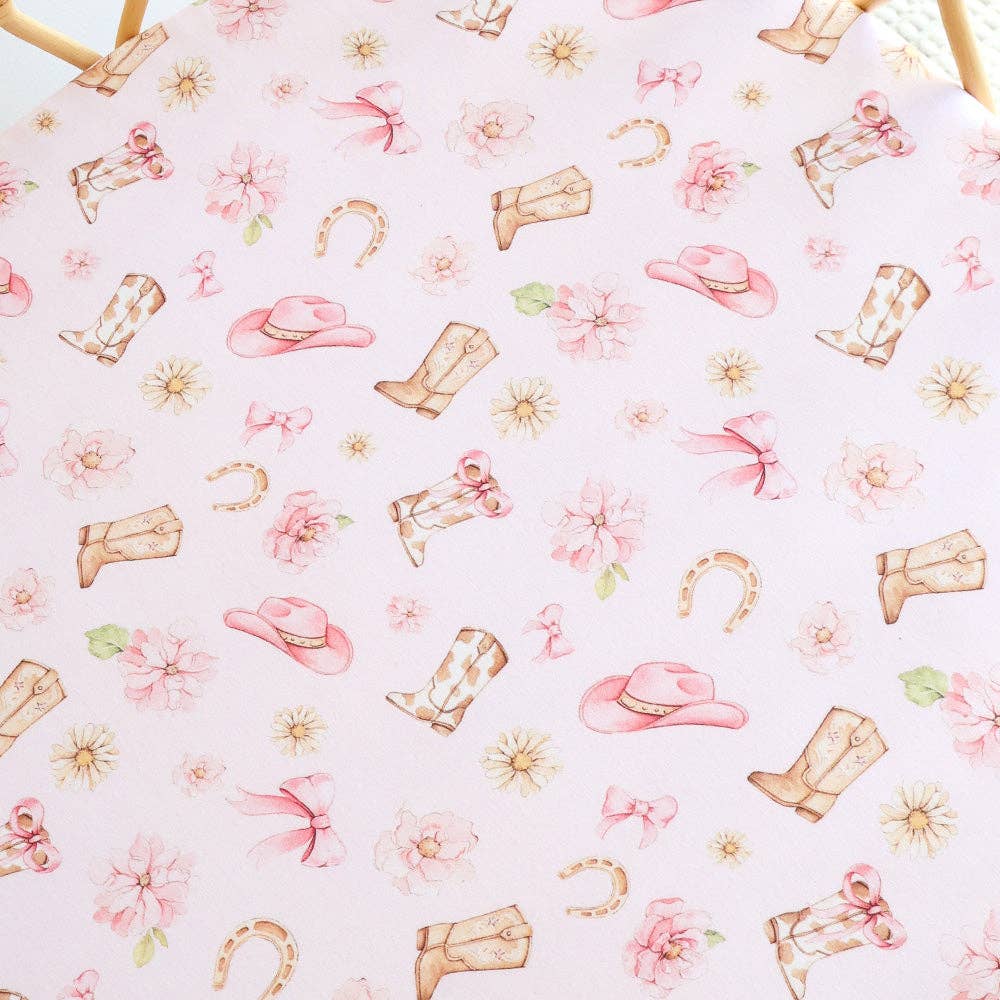 Boots & Bows Organic Bassinet Sheet / Change Pad Cover