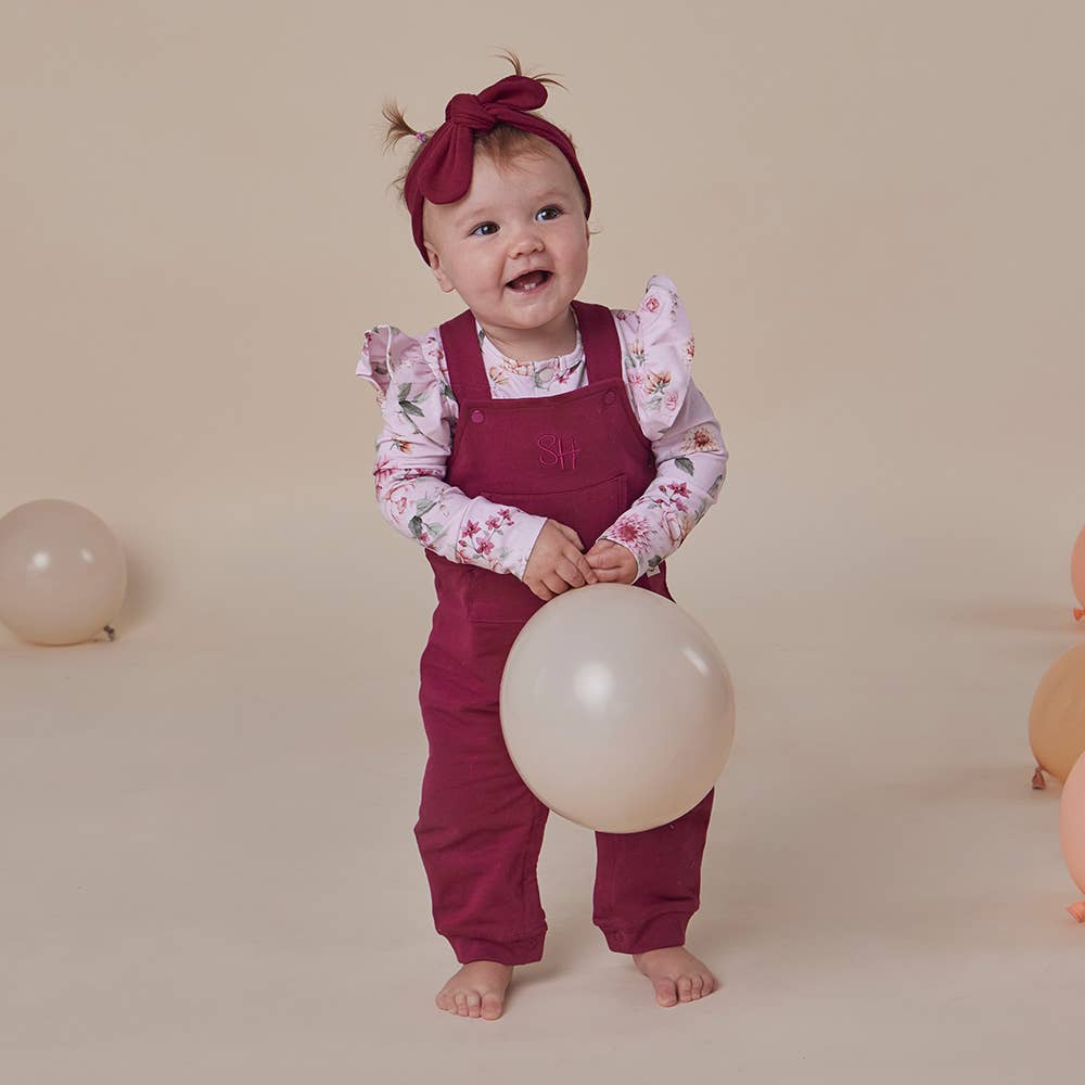 Raspberry Organic Joey Overalls