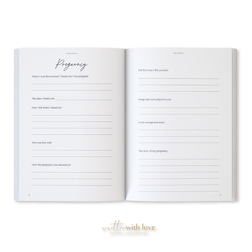 Baby Memory Book - Pregnancy to 5 Years - Sage Green - Boxed