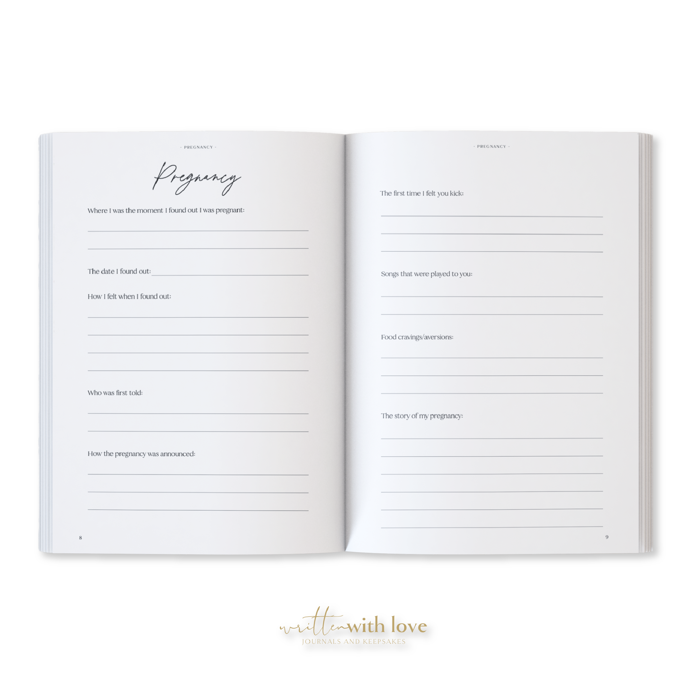 Baby Memory Book - Pregnancy to 5 Years - Sage Green - Boxed