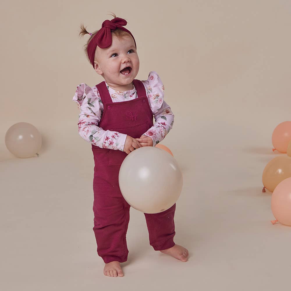 Raspberry Organic Joey Overalls