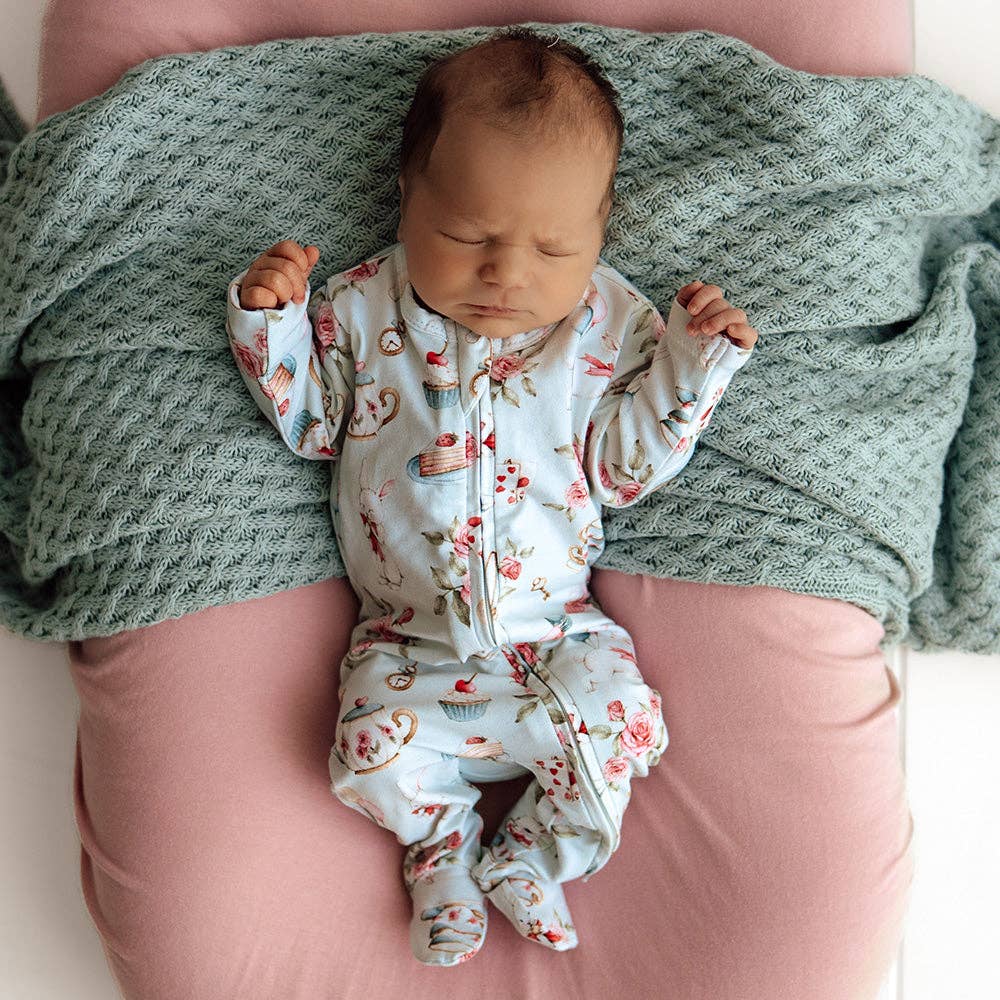 White Rabbit Organic Snuggle Sleepsuit Zip Footie