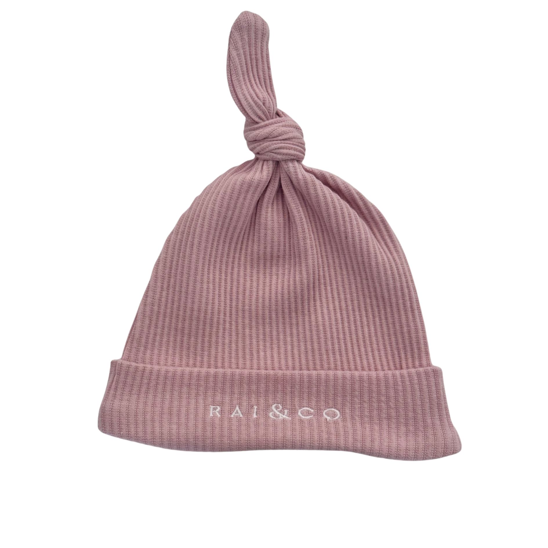 Baby Beanie Ribbed Knotted