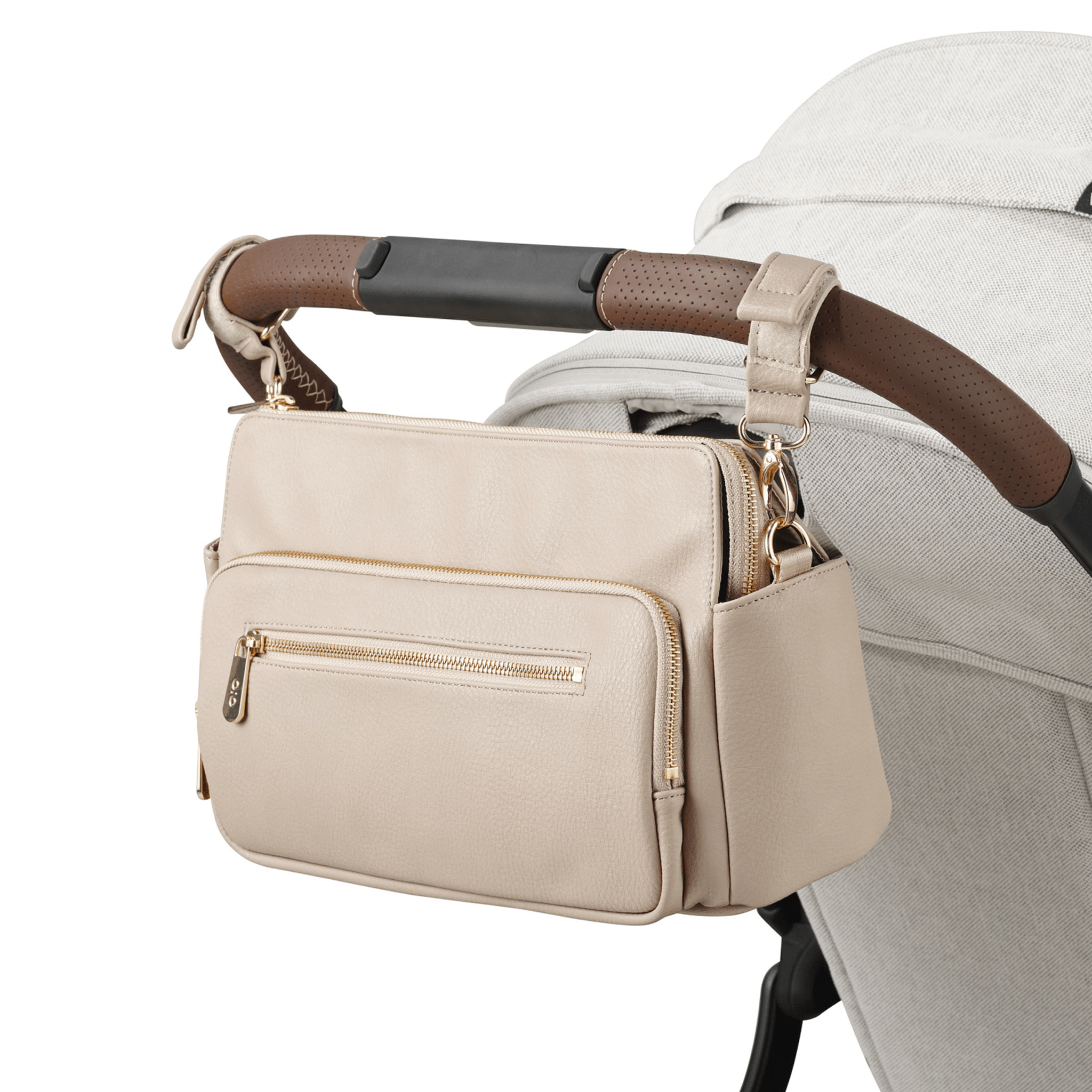 Multitasker Pram Caddy 2.0 - Oat Vegan Leather