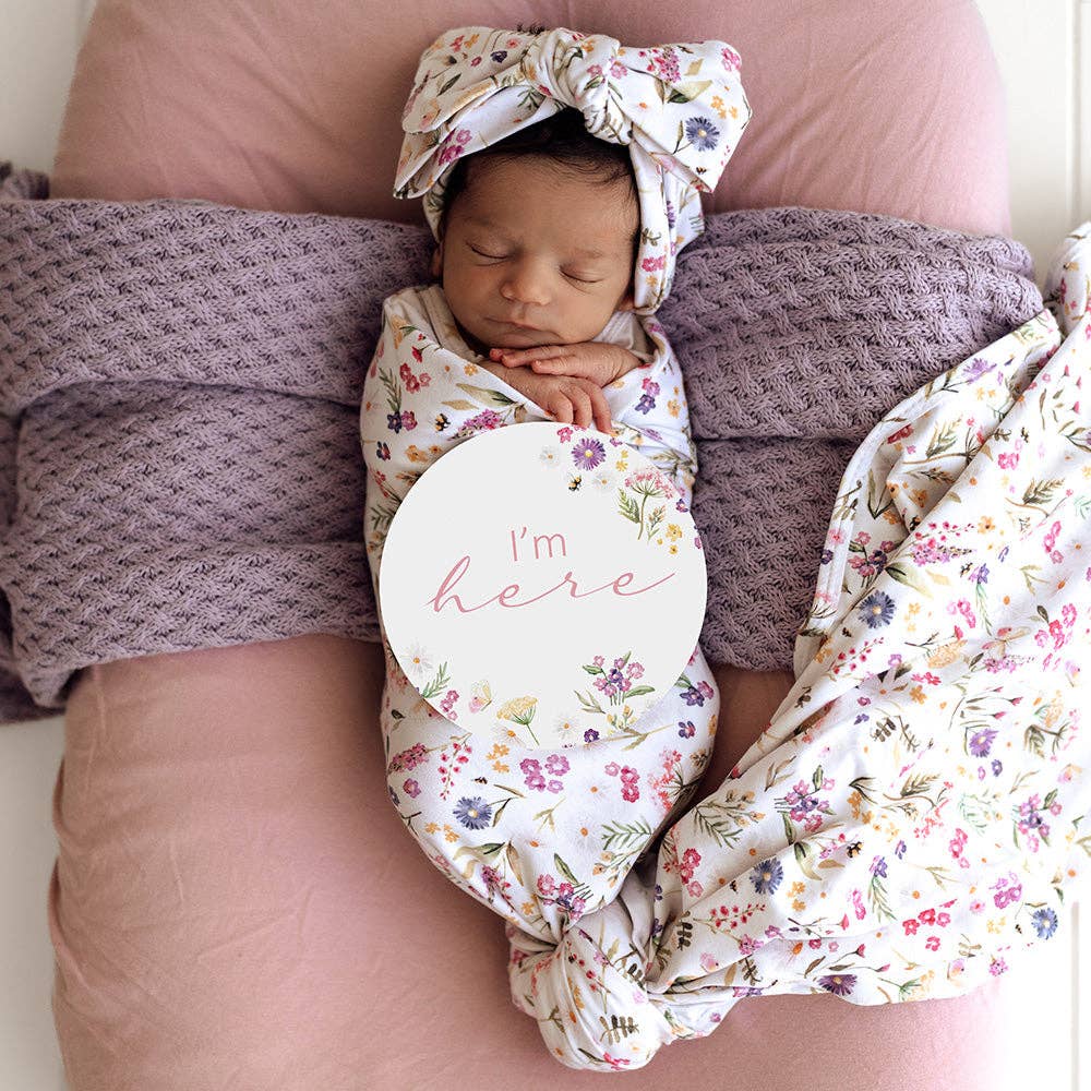 Gracie & Jewel Pink Reversible Milestone Cards