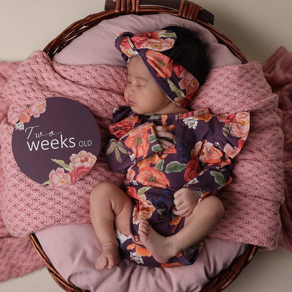 Sienna Long Sleeve Organic Bodysuit with Frill