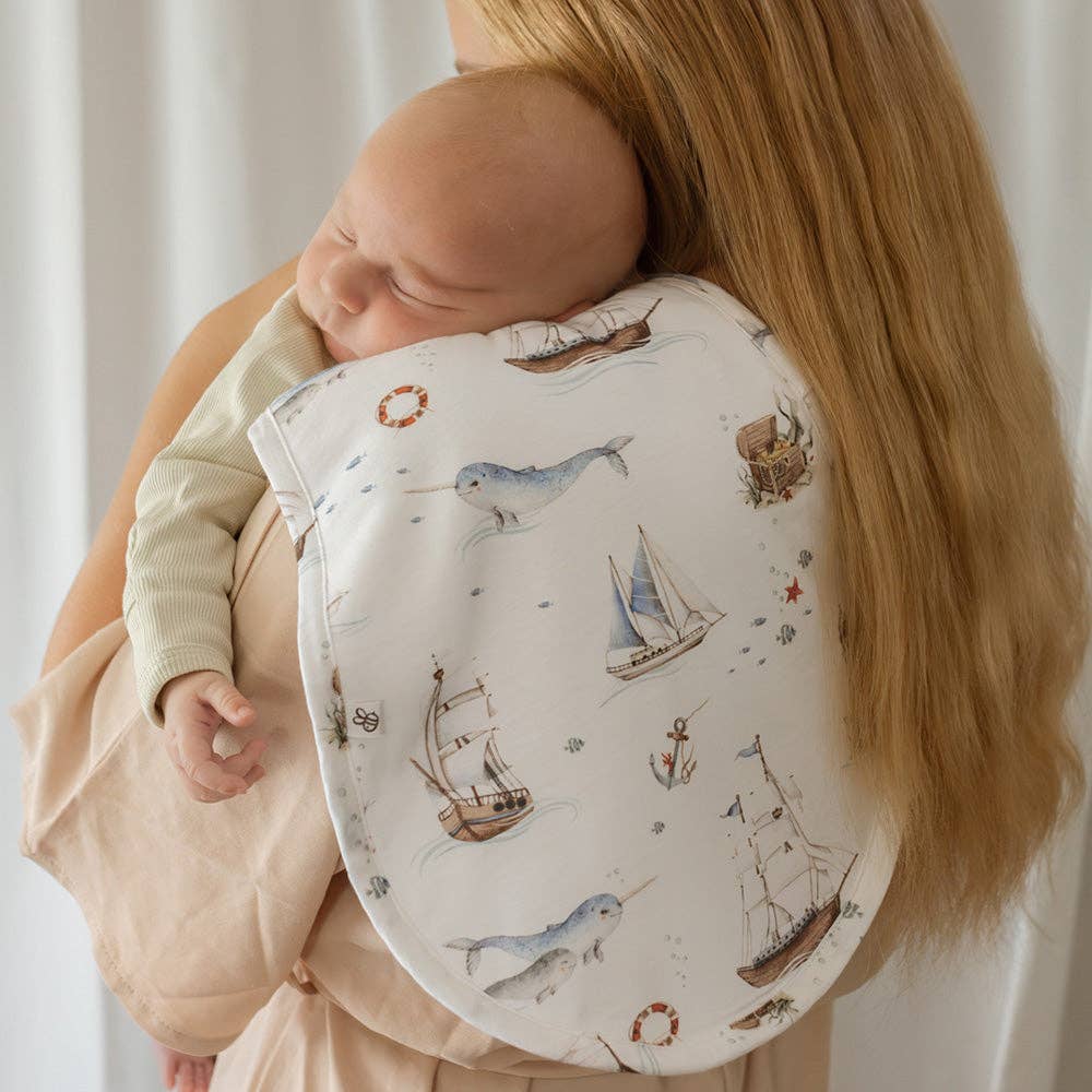 Set Sail Organic Cotton Burp Cloth