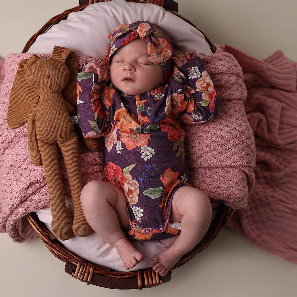 Sienna Long Sleeve Organic Bodysuit with Frill