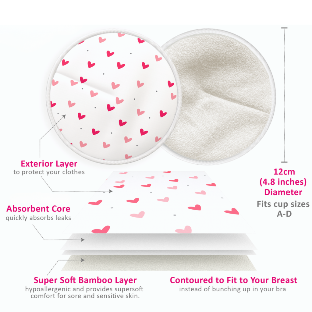 Ninja Mama 3 layer Washable Organic Bamboo Nursing Pads