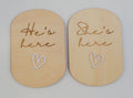 SHE'S HERE / HE'S HERE | REVERSIBLE PLAQUE