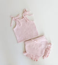 POINTELLE FRILL SET | BABY PINK - 0000 NEWBORN