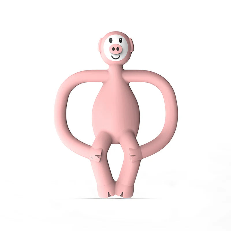 Matchstick Monkey Animal Teether - Pig