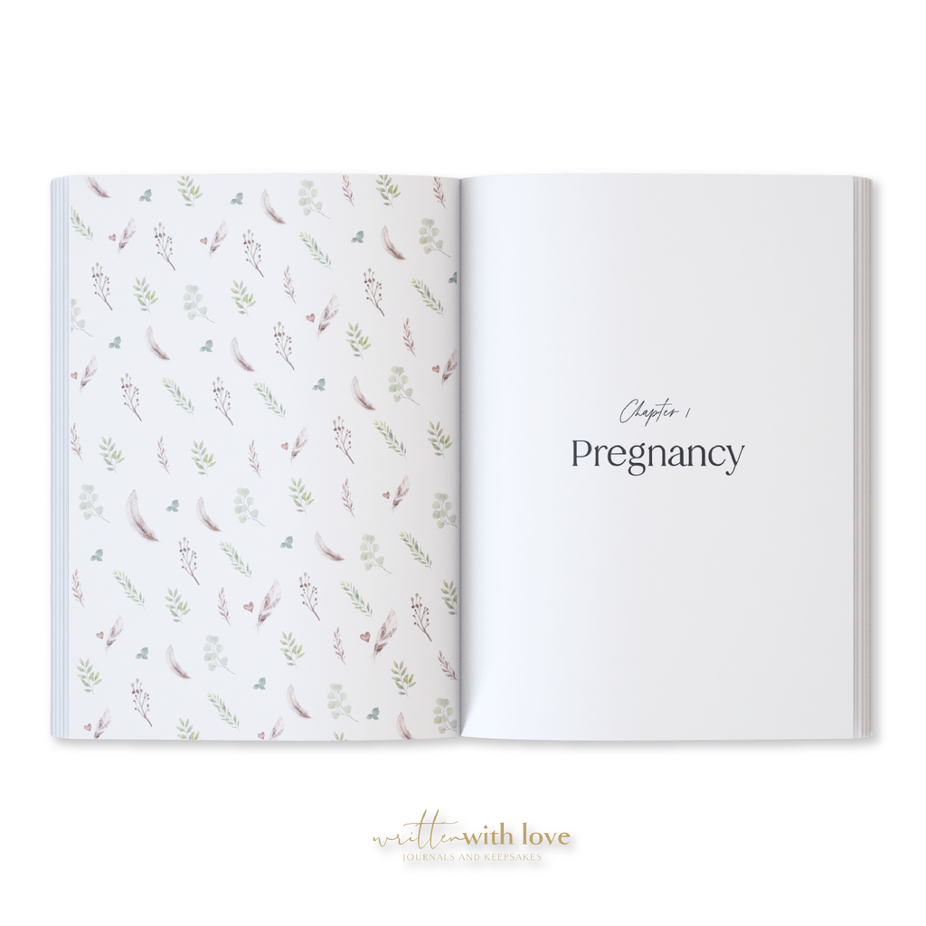 Baby Memory Book - Pregnancy to 5 Years - Sage Green - Boxed