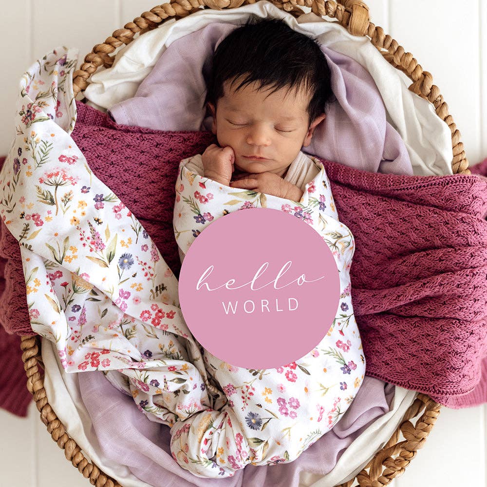 Gracie & Jewel Pink Reversible Milestone Cards