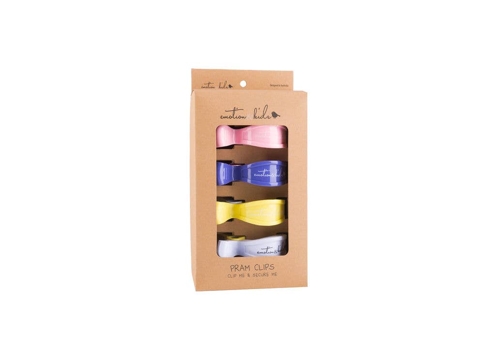 Pram Clips Two Tone - 4 Pack