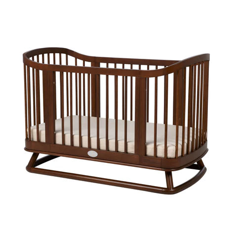 Luca Sustainable Timber Cot in Walnut PRE ORDER ETA LATE JULY