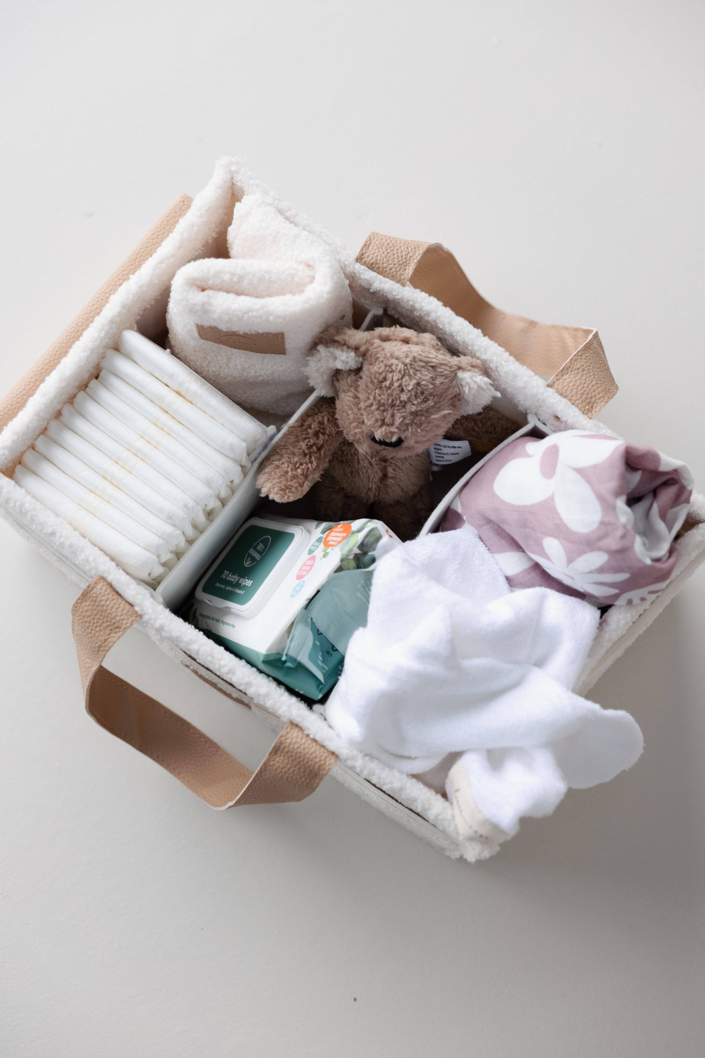 Teddy Nappy Caddy- Snow Fawn - NEW