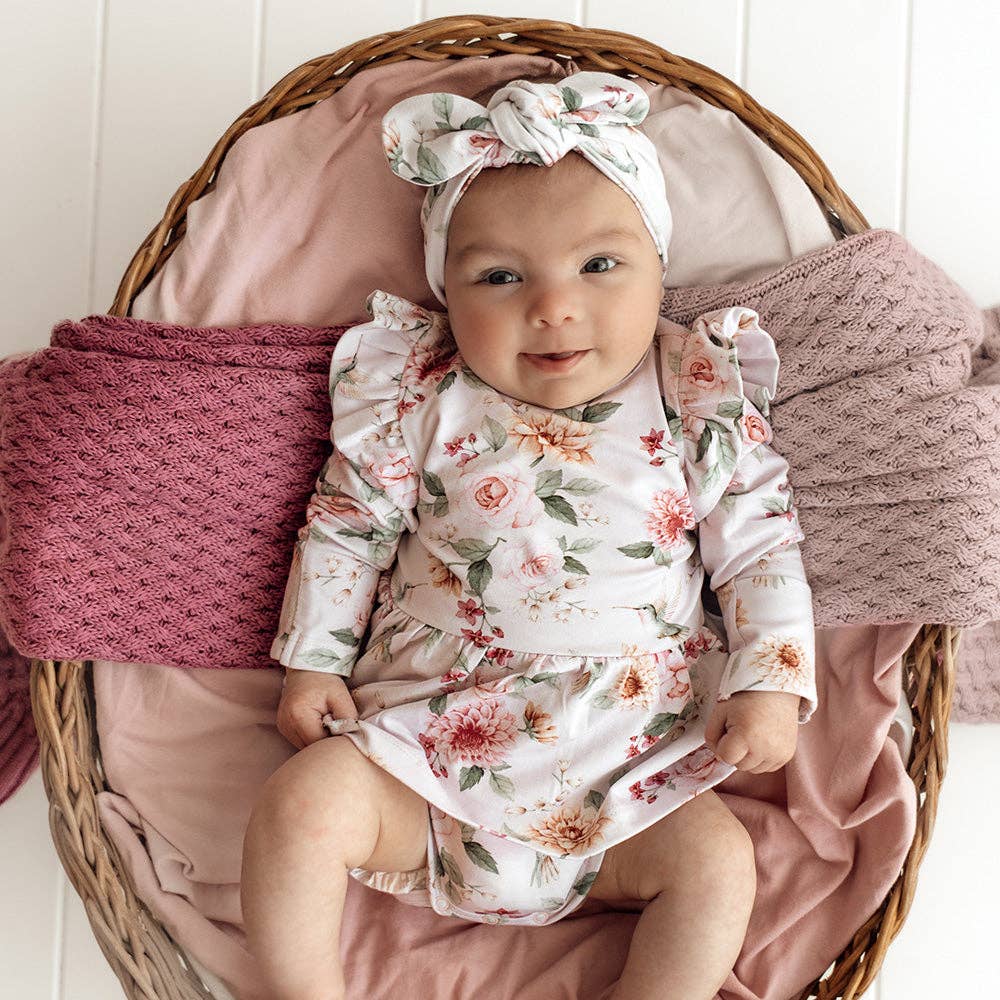 Birds & Blooms Long Sleeve Organic Dress