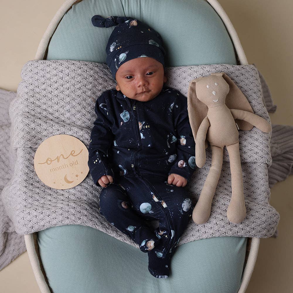 Milky Way Organic Snuggle Sleepsuit Zip Footie