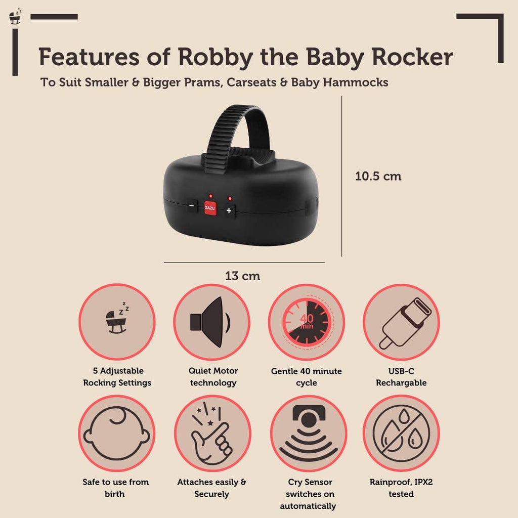 ZAZU Baby & Pram Rocker - Robby the Rocker