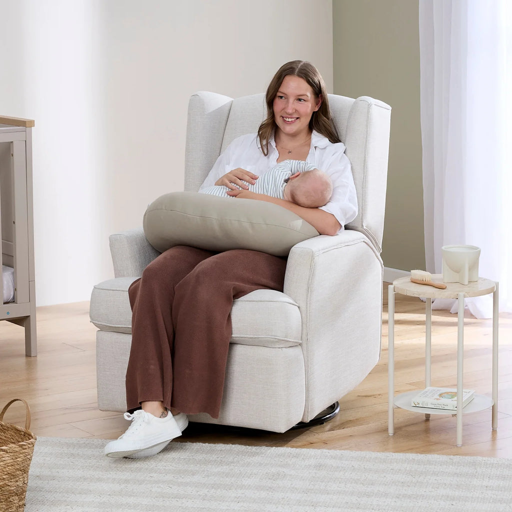 Chelsea Recliner Glider Chair in Egg Shell