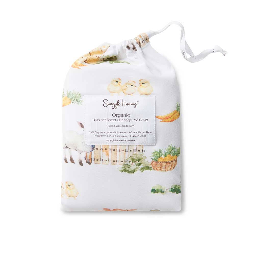 Farm Organic Bassinet Sheet / Change Pad Cover