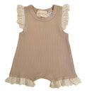 Mini Ribbed Lace Frill Romper