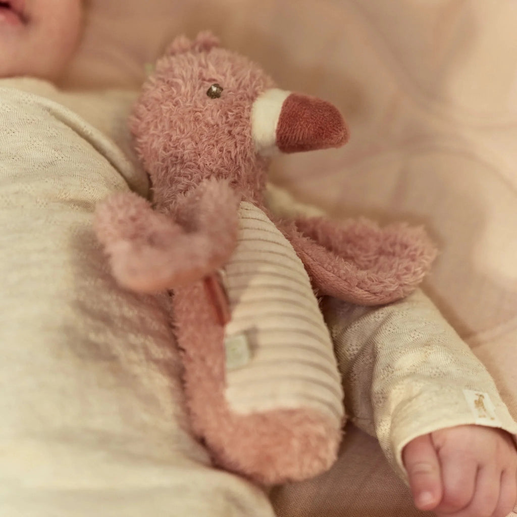 Safari Friends Squeaker with Rattle Flamingo