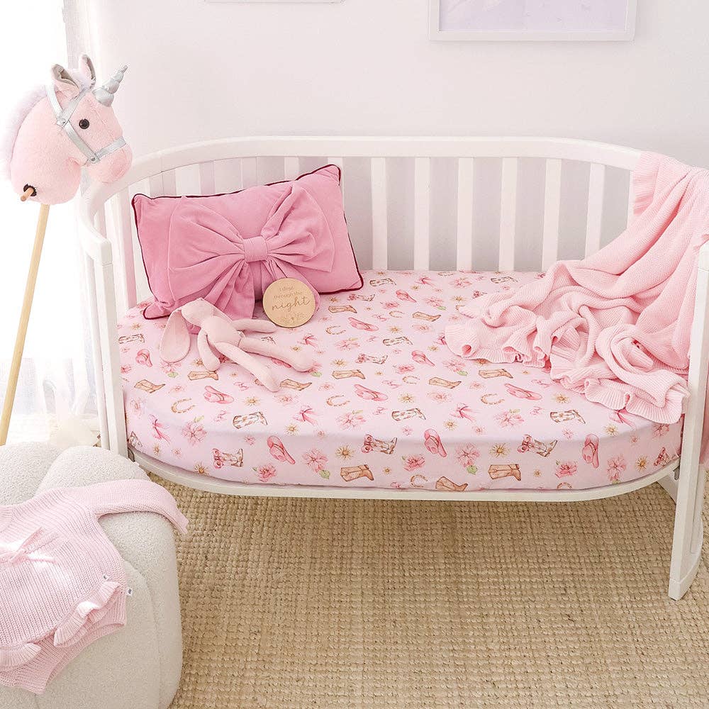 Boots & Bows Organic Fitted Cot Sheet