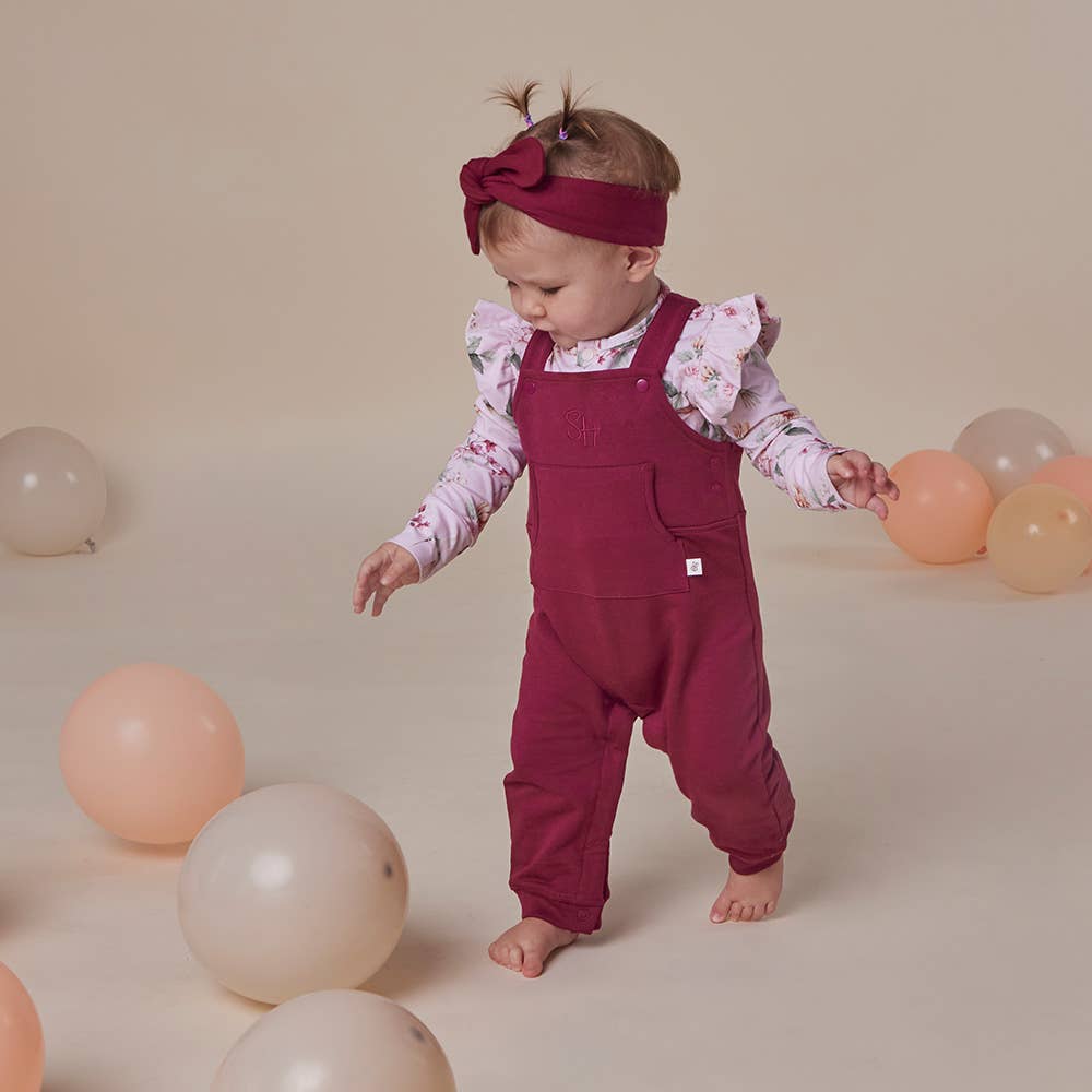 Raspberry Organic Joey Overalls