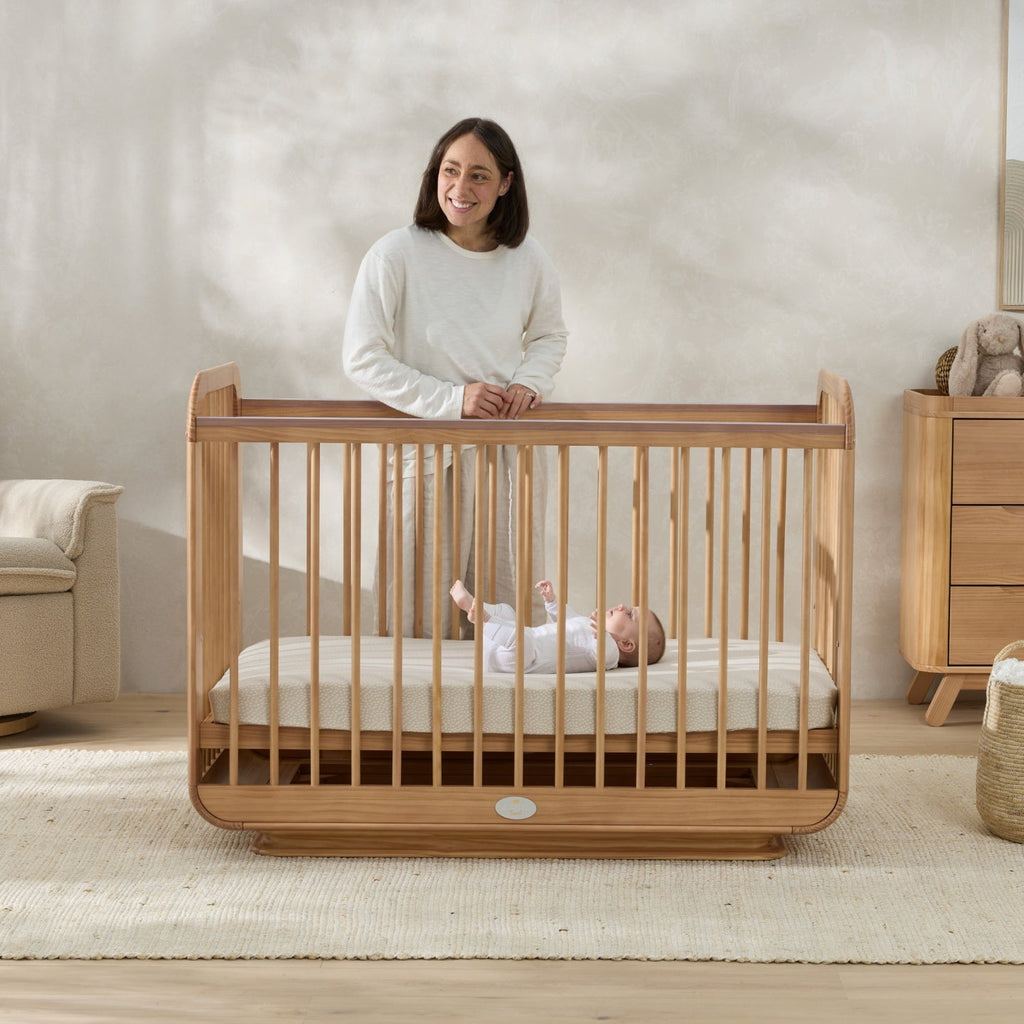 Ollie Sustainable Timber Cot in Natural