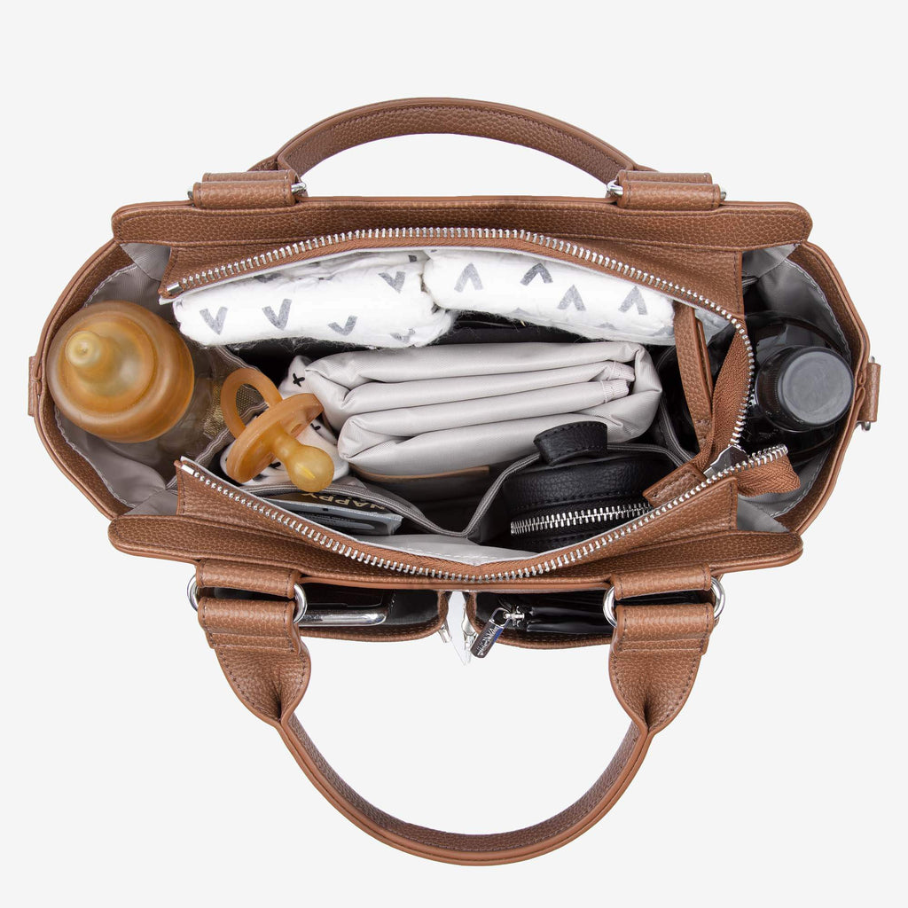 Amelia Convertible Pram Caddy - Pebbled Tan v2