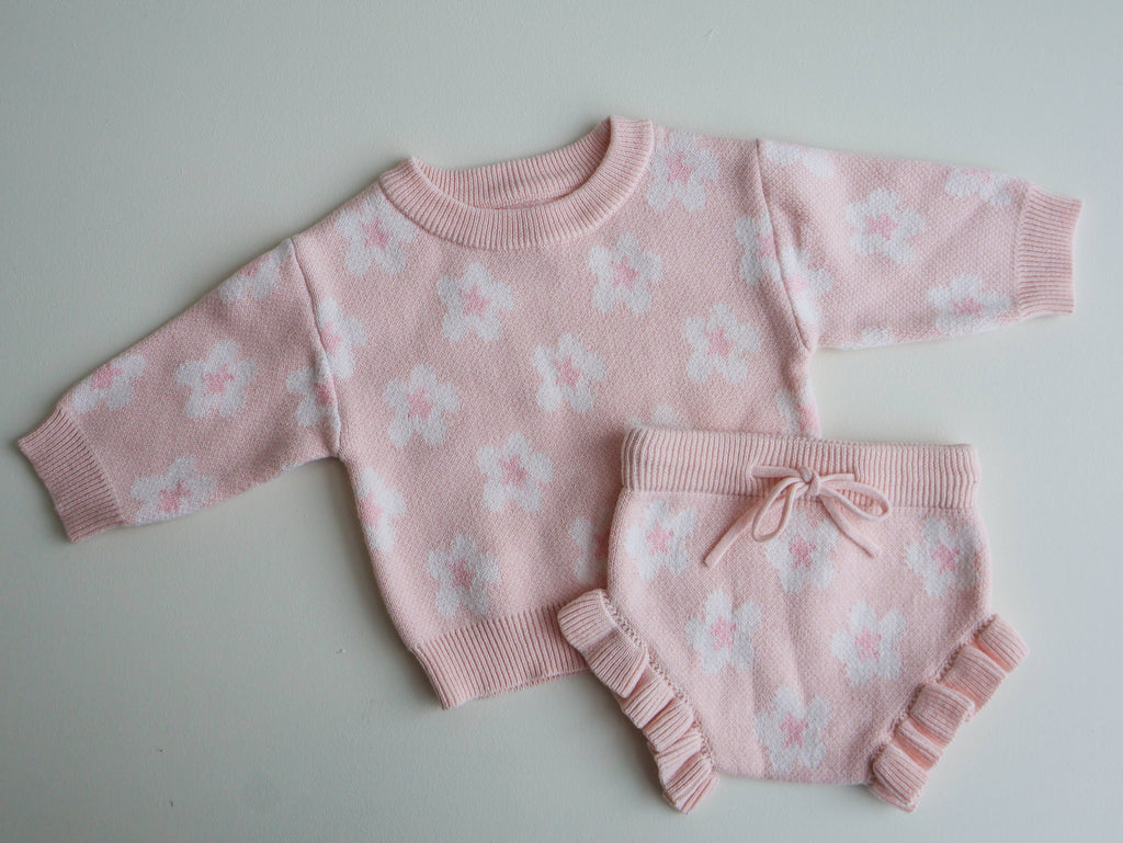 FLOWER JUMPER | BABY PINK