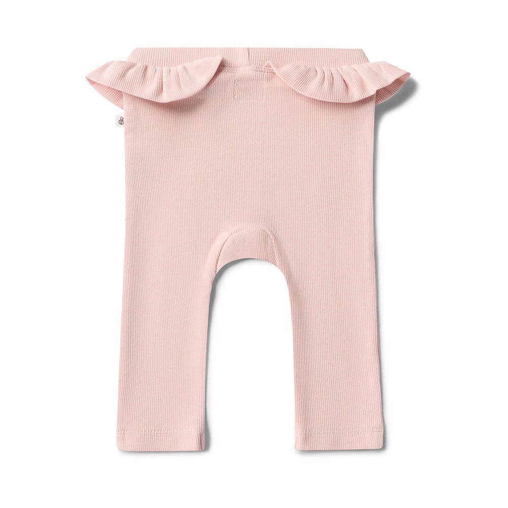 Baby Pink Organic Pants with Frill