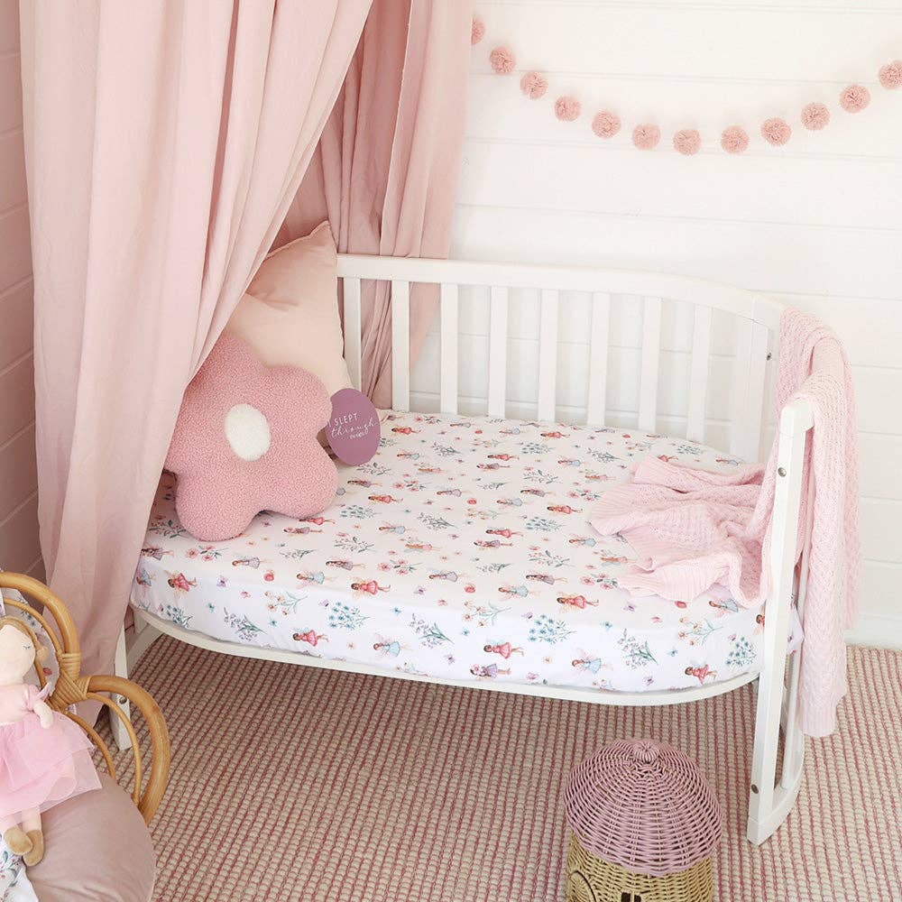 Fairy Garden Organic Fitted Cot Sheet