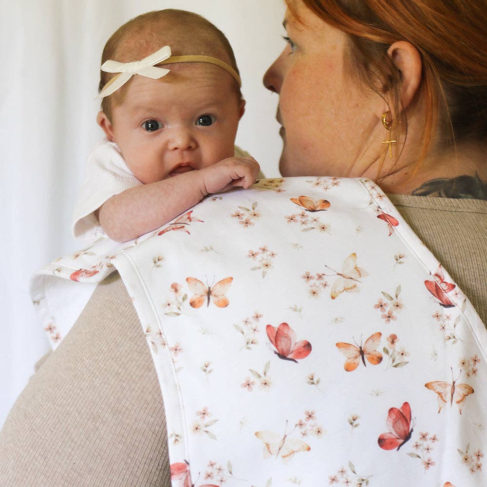 Butterfly Organic Cotton Burp Cloth