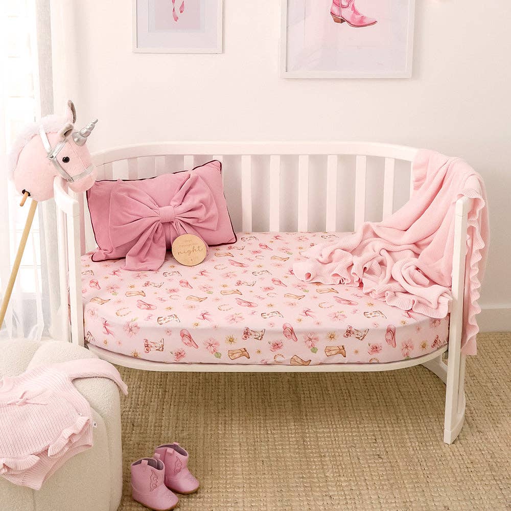 Boots & Bows Organic Fitted Cot Sheet