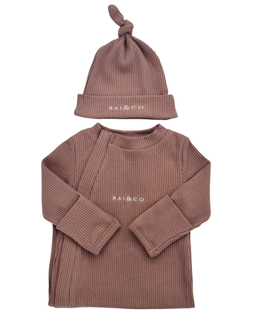 Baby Beanie Ribbed Knotted