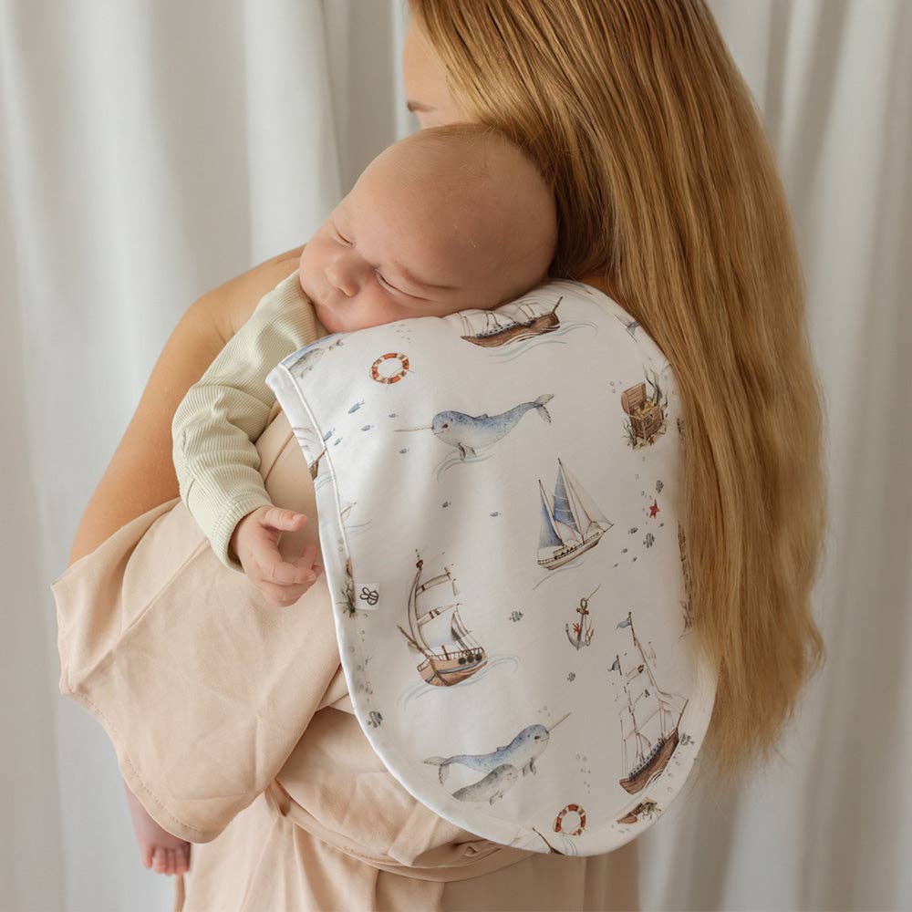 Set Sail Organic Cotton Burp Cloth