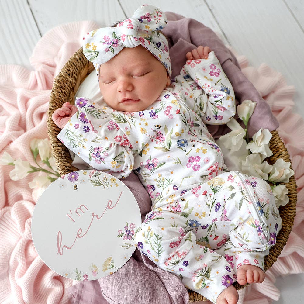 Gracie & Jewel Pink Reversible Milestone Cards