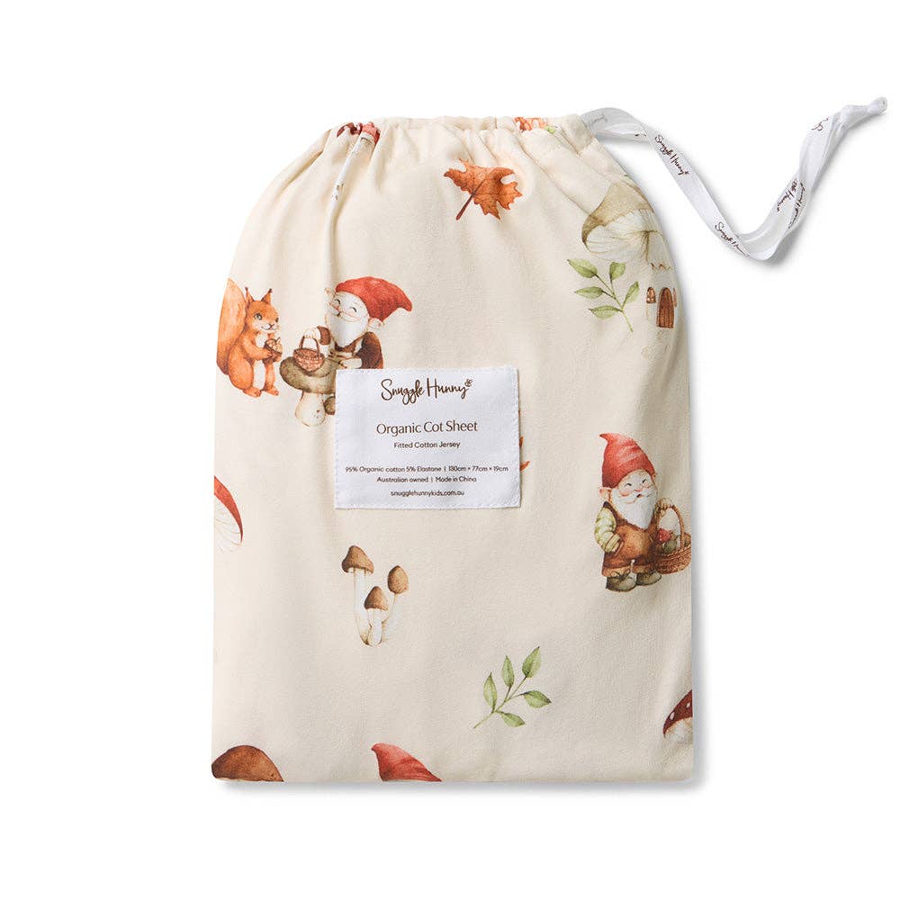Gnomes Organic Fitted Cot Sheet
