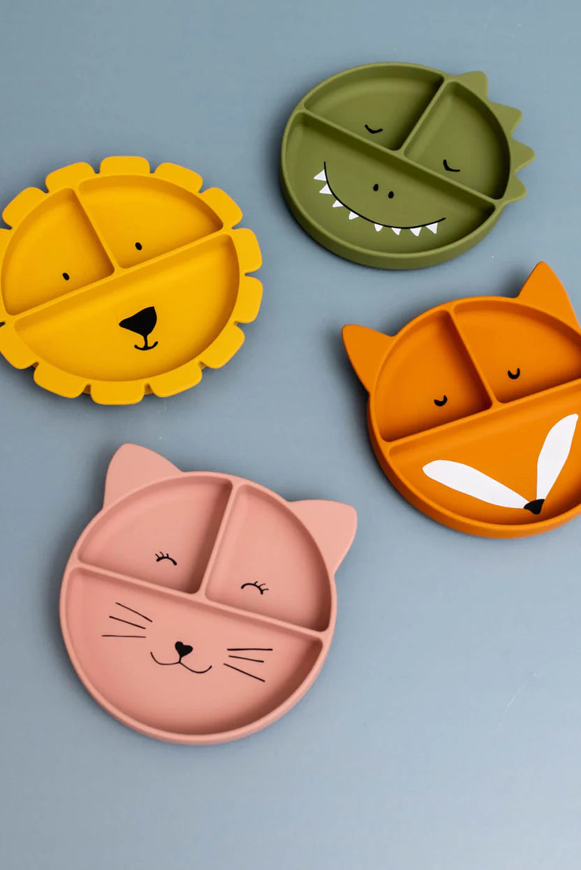 Silicone Divided Suction Plate - Mrs. Cat