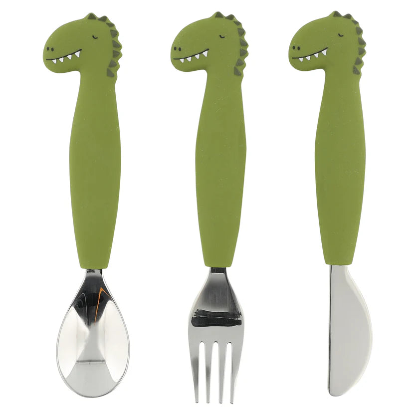 Silicone Cutlery Set 3-Pack - Mr. Dino