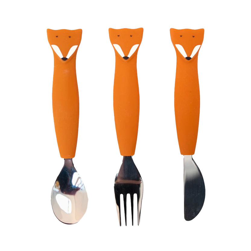 Silicone Cutlery Set 3-Pack - Mr. Fox