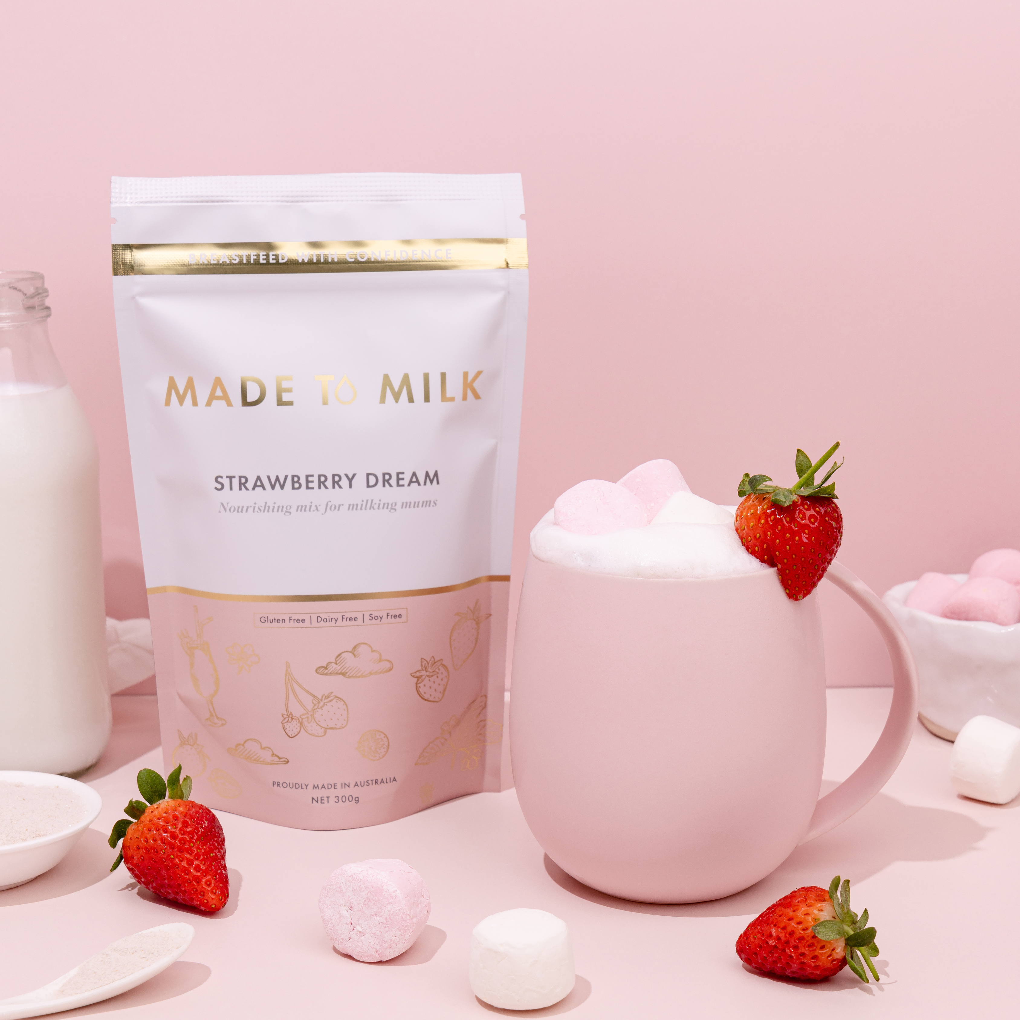 Strawberry Dream Lactation Drink - GF, DF, SF