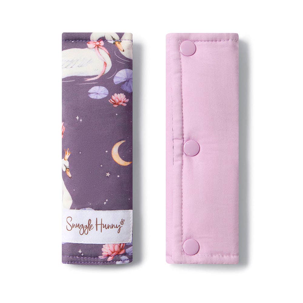 Midnight Swan Universal Reversible Pram Strap Covers