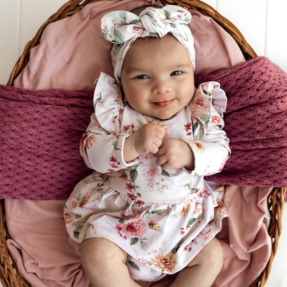 Birds & Blooms Long Sleeve Organic Dress