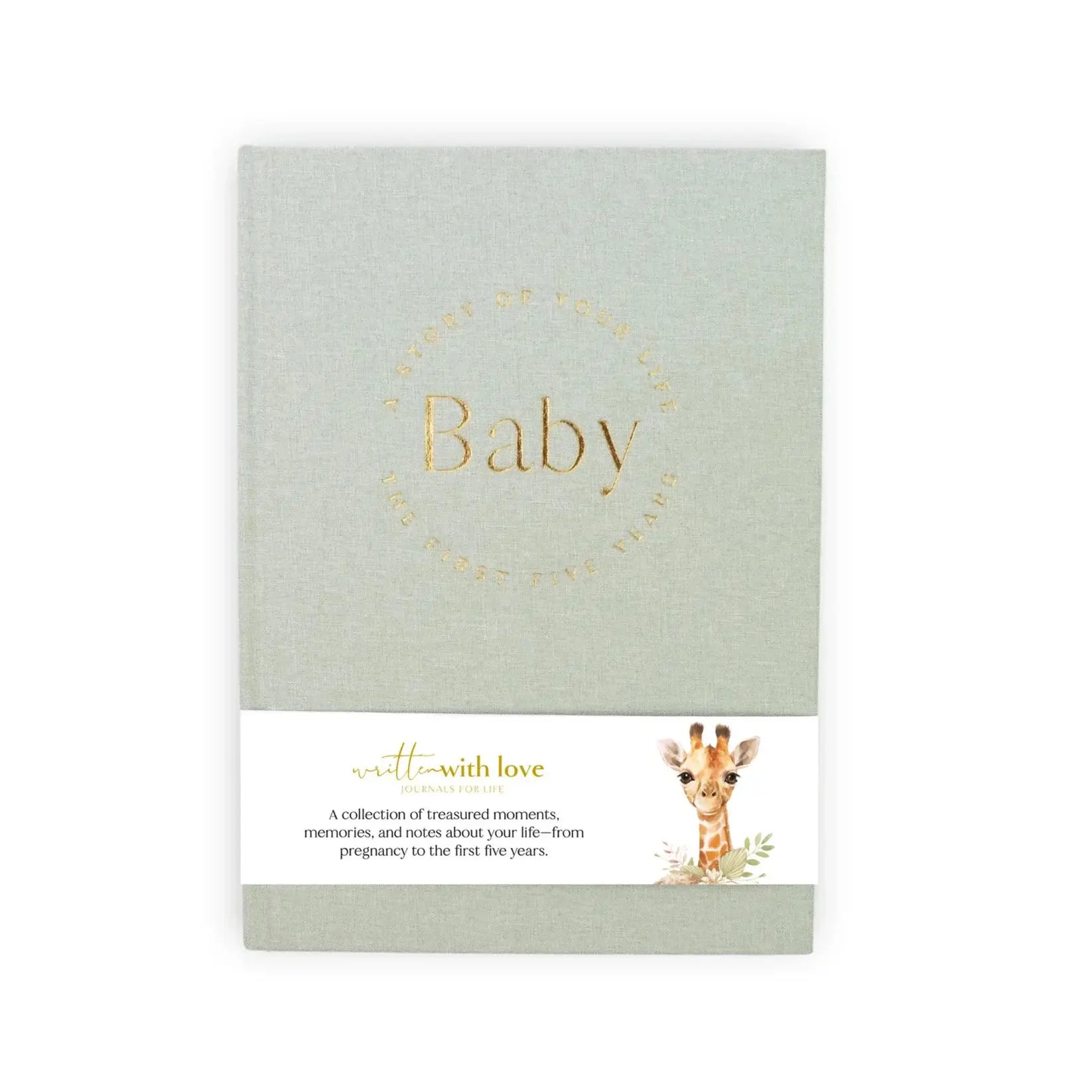 Baby Memory Book - Pregnancy to 5 Years - Sage Green - Boxed