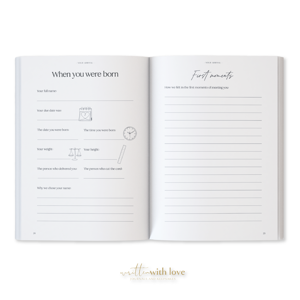 Baby Memory Book - Pregnancy to 5 Years - Sage Green - Boxed