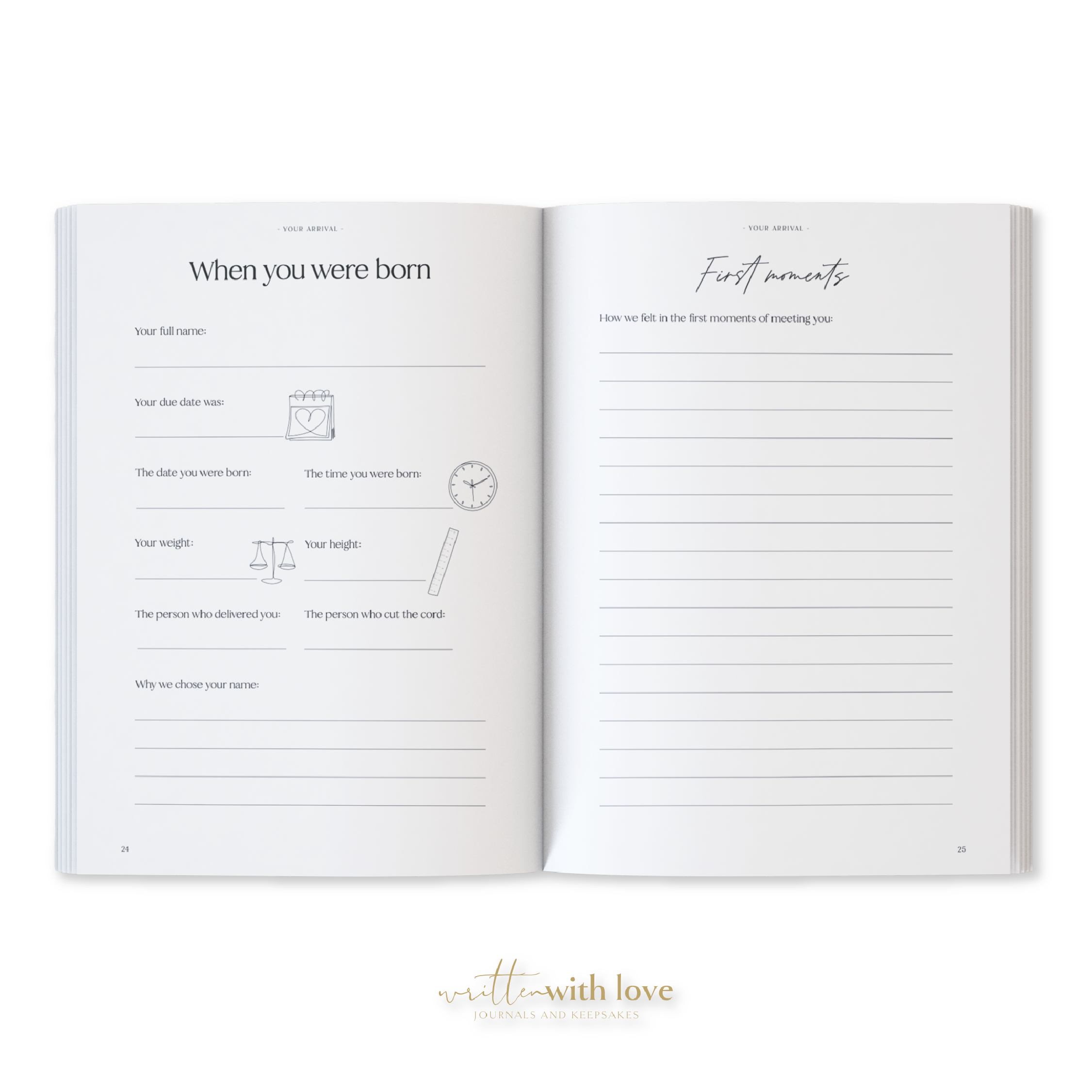 Baby Memory Book - Pregnancy to 5 Years - Sage Green - Boxed